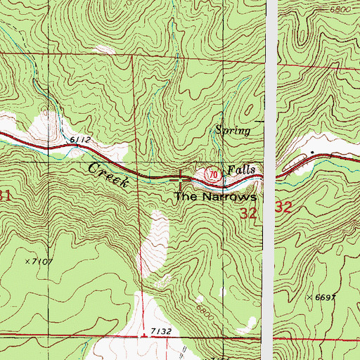 Topographic Map of The Narrows, UT