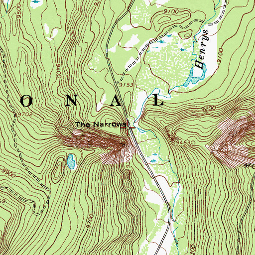 Topographic Map of The Narrows, UT