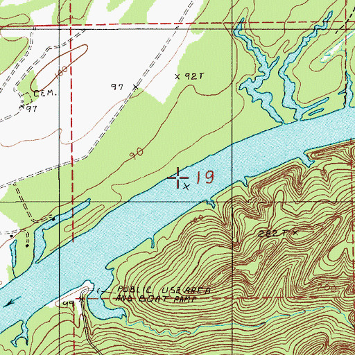 Topographic Map of Providence Bar, AL