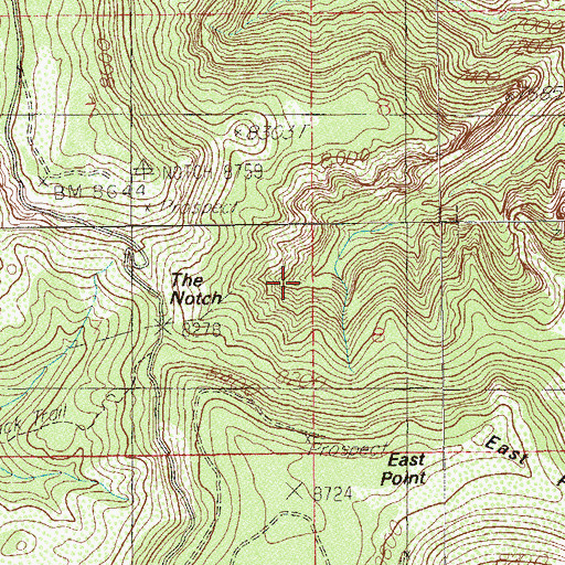 Topographic Map of The Notch, UT
