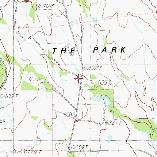 Topographic Map of The Park, UT
