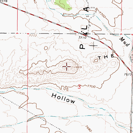 Topographic Map of The Pine Hills, UT
