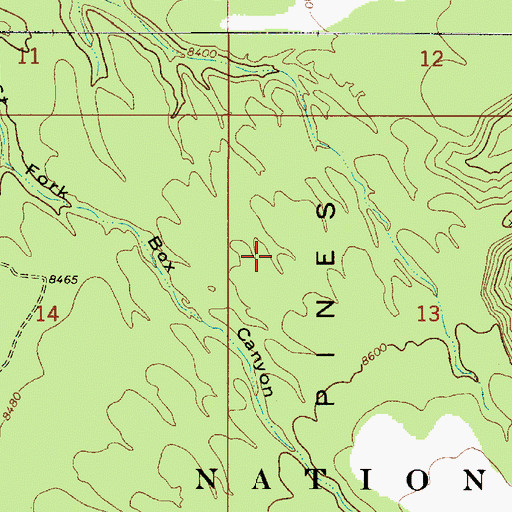 Topographic Map of The Pines, UT