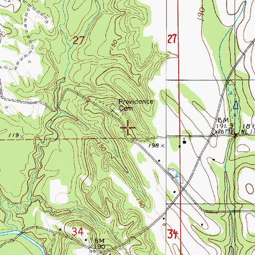 Topographic Map of Providence Presbyterian Church, AL