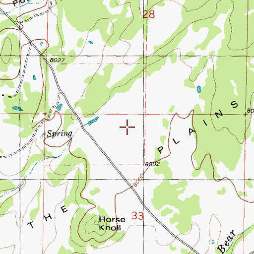 Topographic Map of The Plains, UT