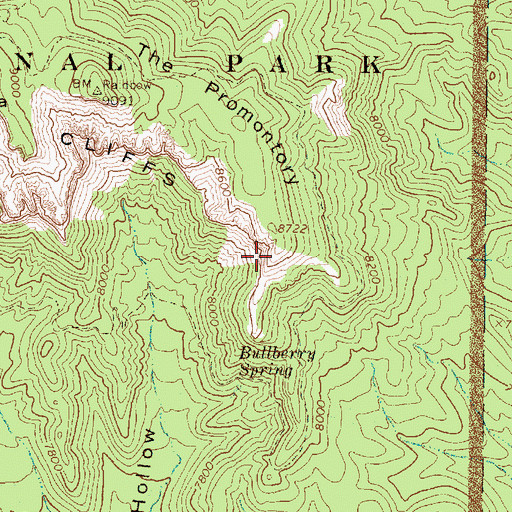 Topographic Map of The Promontory, UT