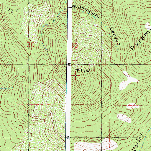 Topographic Map of The Pyramids, UT