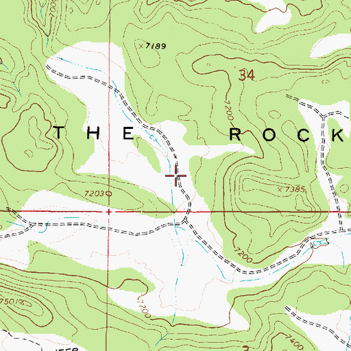 Topographic Map of The Rocks, UT