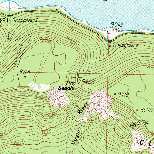 Topographic Map of The Saddle, UT