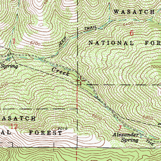 Topographic Map of The Sheep Trail, UT