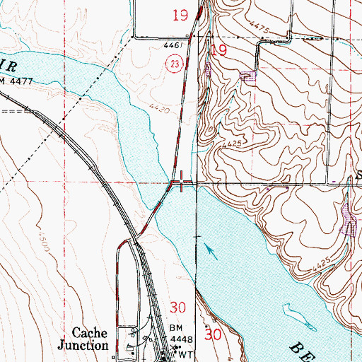 Topographic Map of The Slough, UT
