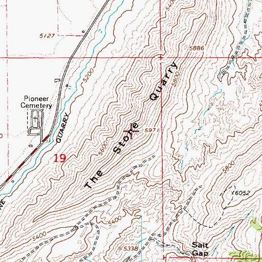 Topographic Map of The Stone Quarry, UT