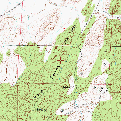 Topographic Map of The Twist, UT