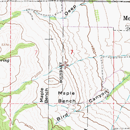 Topographic Map of Thimbleberry Canyon, UT