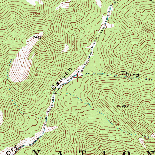 Topographic Map of Third Fork, UT
