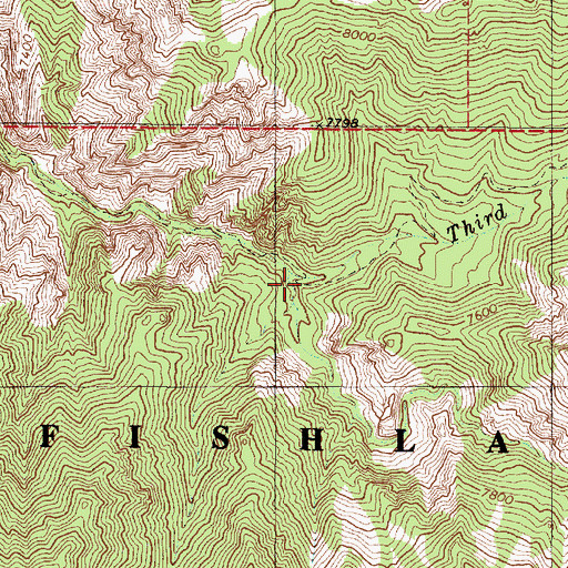 Topographic Map of Third Lefthand Fork, UT