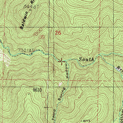 Topographic Map of Third Spring Hollow, UT