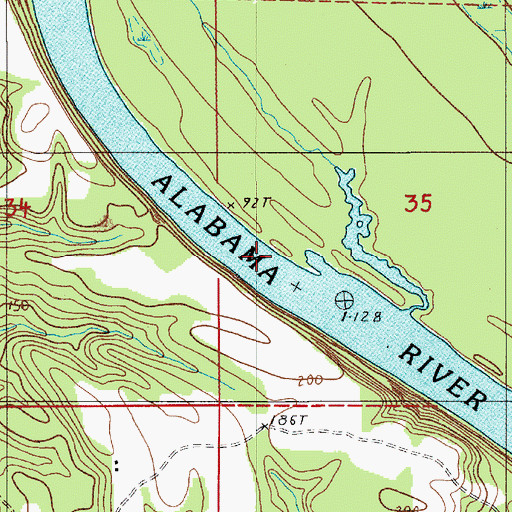 Topographic Map of Rifleman Bar, AL
