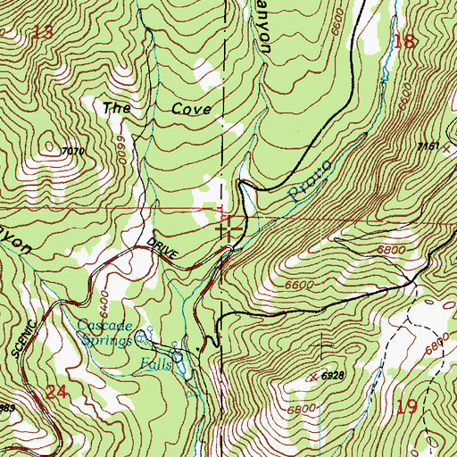 Topographic Map of Thomas Canyon, UT
