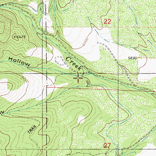Topographic Map of Thomas Hollow, UT