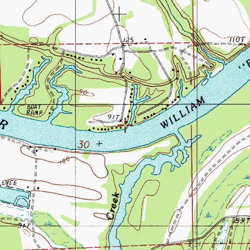 Topographic Map of River Oaks Marina, AL