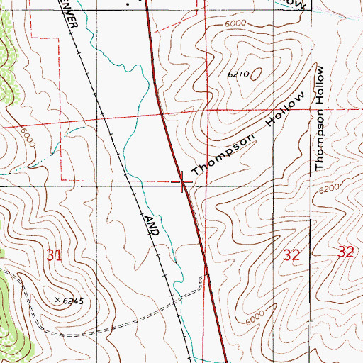 Topographic Map of Thompson Hollow, UT