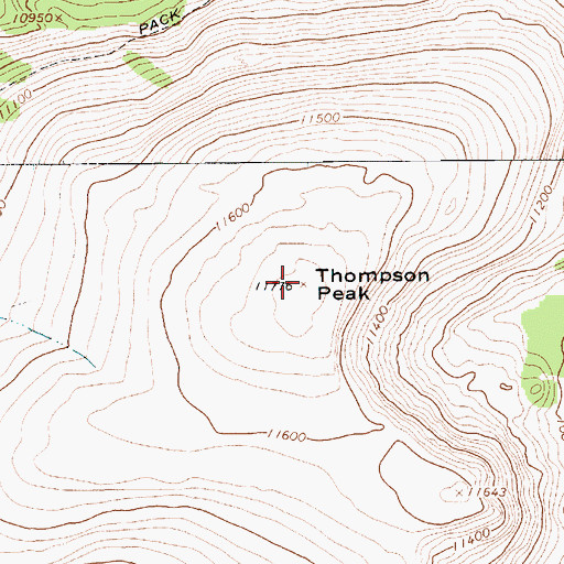 Topographic Map of Thompson Peak, UT