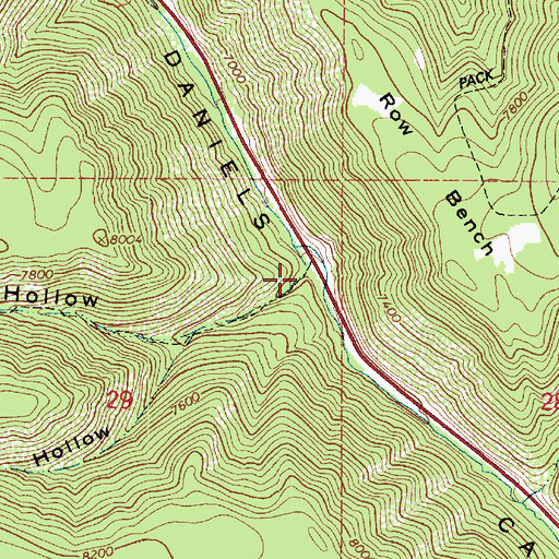 Topographic Map of Thornton Hollow, UT