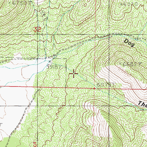 Topographic Map of Thousand Dollar Gulch, UT