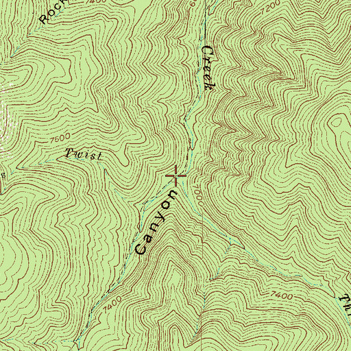 Topographic Map of Three Forks, UT