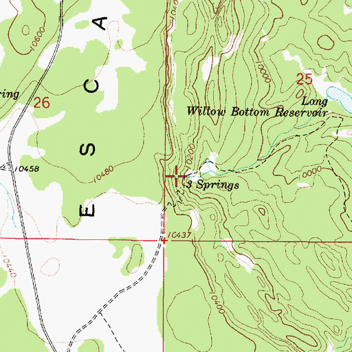 Topographic Map of Three Springs, UT