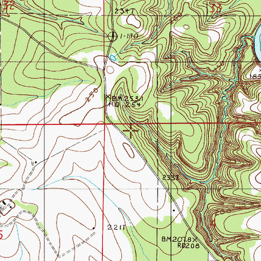 Topographic Map of Saint James Church, AL