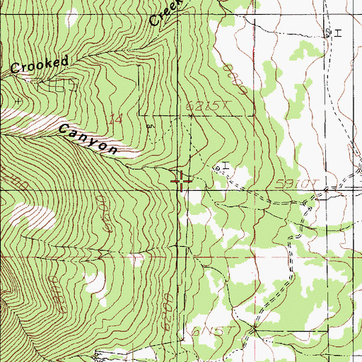 Topographic Map of Tidds Canyon, UT