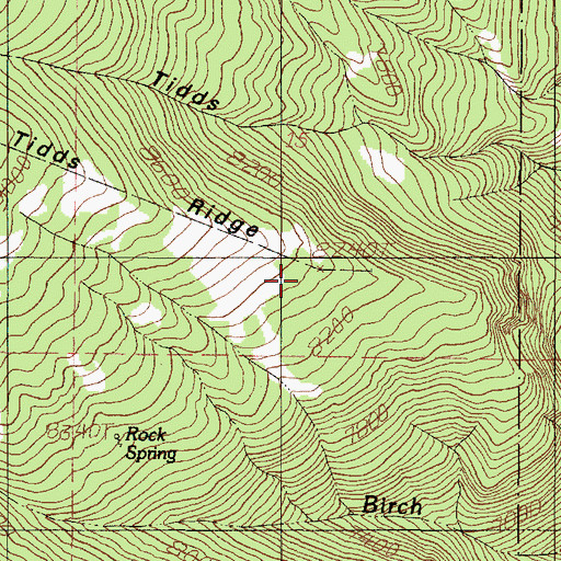 Topographic Map of Tidds Ridge, UT
