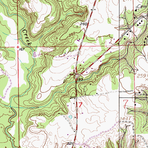 Topographic Map of Saint James School (historical), AL