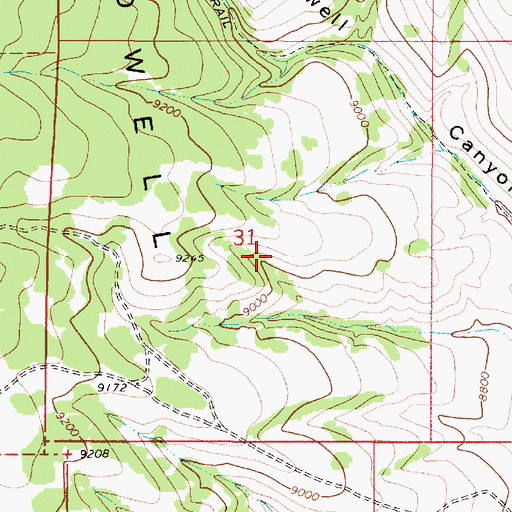 Topographic Map of Tidwell Slopes, UT