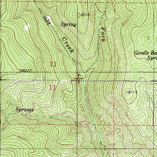 Topographic Map of Tie Fork, UT
