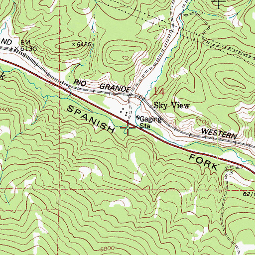Topographic Map of Tie Fork, UT