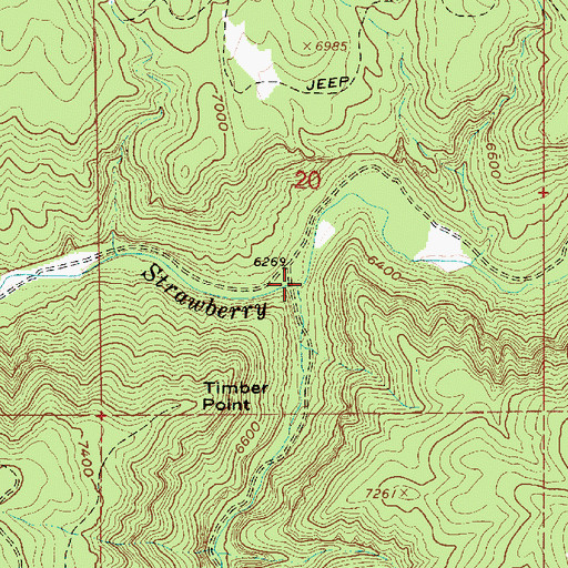 Topographic Map of Timber Canyon, UT