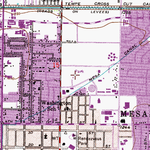 Topographic Map of Fitch Park, AZ