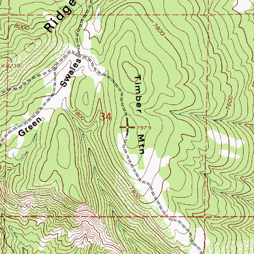 Topographic Map of Timber Mountain, UT