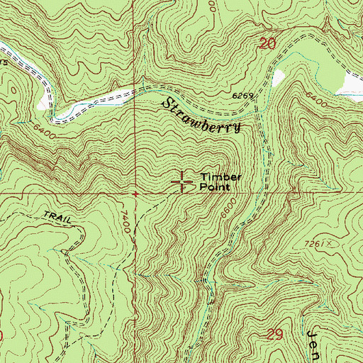Topographic Map of Timber Point, UT