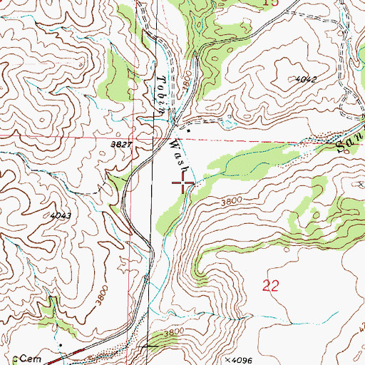 Topographic Map of Tobin Wash, UT