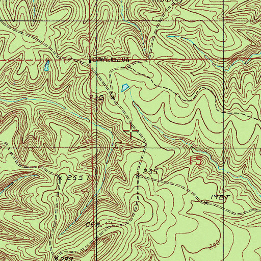 Topographic Map of Saint Stephens Church, AL