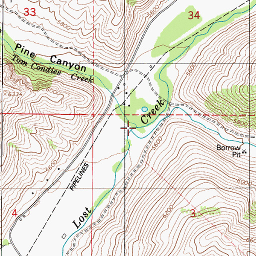 Topographic Map of Tom Condies Creek, UT