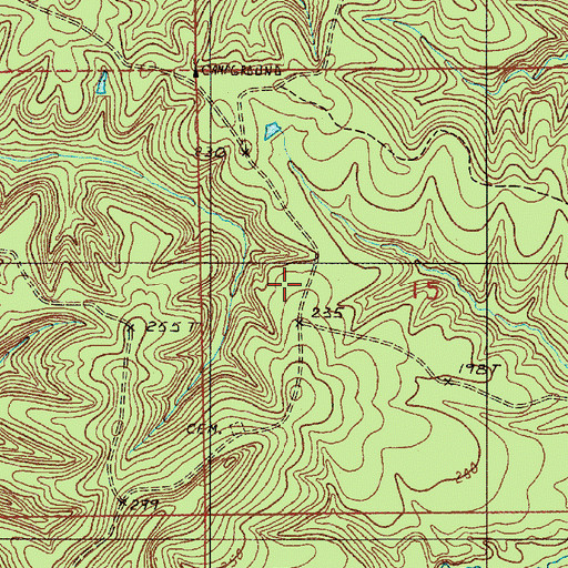 Topographic Map of Saint Stephens School (historical), AL