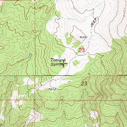 Topographic Map of Tonigut Spring, UT