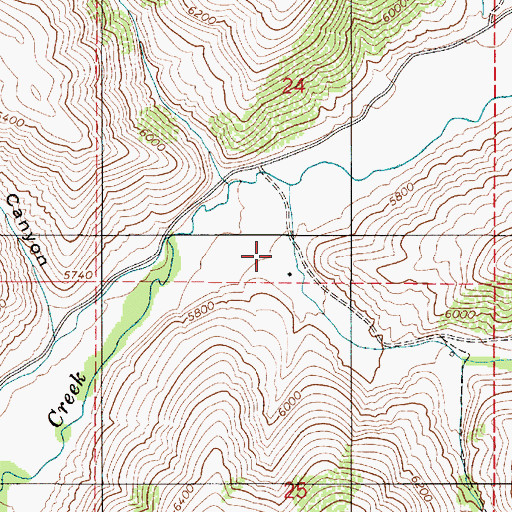 Topographic Map of Toone Canyon, UT
