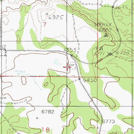 Topographic Map of Torrey Cemetery, UT