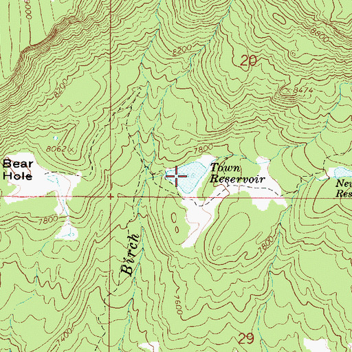 Topographic Map of Town Reservoir, UT
